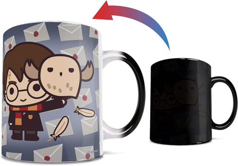 Morphing Mugs Harry Potter (Hedwig the Owl Chibi) Heat Reveal Ceramic Coffee Mug - 11 Ounces...