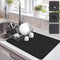 Drying Mat for Kitchen Countertops, Coffee Mat Hide Stain Rubber Backed Absorbent Dish Drying Mat (Black, 16"x24")...