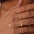 Foxgirl Gold Initial Necklaces for Women, Dainty Gold Letter Necklace Tiny A-Z Pendant Choker Necklace Trendy Cute Personalized Monogram Name Neck...