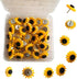 40Pcs Sunflower Push Pins Sunflower Thumb Tacks Decorative Flower Cork Board Tacks for Bulletin Board, Photos Wall Maps and Other Offices Schools ...