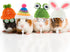 8 Pcs Hamster Hat Pet Round Costume Glasses Includes 4 Pcs Knitted Small Animals Hat with Adjustable Strap and 4 Pairs of Pet glasses for Small An...