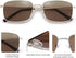 SOJOS Retro Vintage Rectangle Polarized Sunglasses Mens Womens Classic UV400 Metal Sunnies SJ1215...
