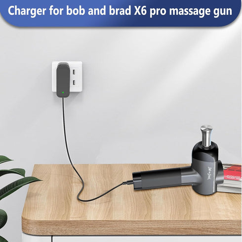 Charger for Bob and Brad Pro Massage Gun Compatible with BOB and Brad X6 Pro Massage Gun Deep Tissue Percussion Professional Muscle Massage Gun Po...