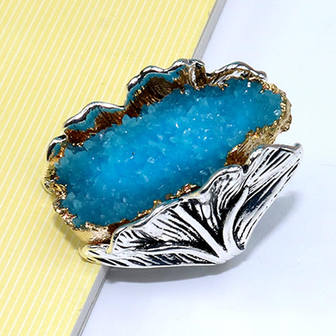 Retro Resin Crystal Stone Cocktail Rings Gothic Hip Hop Punk Crystal Engagement Wedding Statement Rings Uniquely Stylish Jewelry Gifts for Women (...
