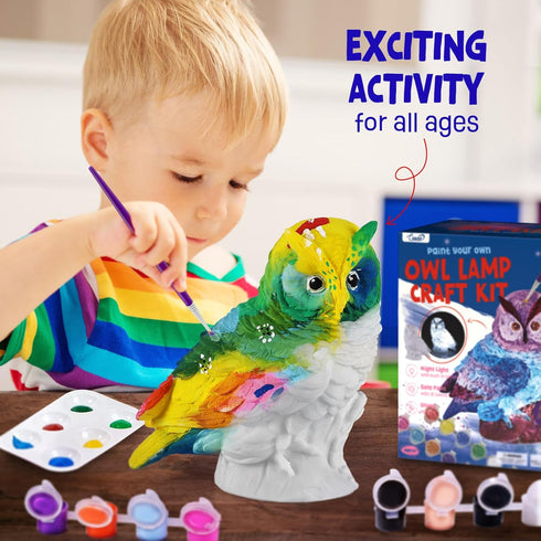 Paint Your Own Owl Lamp Kit, Art Supplies Arts & Crafts Kit, Painting kit for Kids 6-12, Arts and Crafts for Kids Ages 8-12, Toys Girls Boy Birthd...