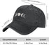Gothic Goth Crescent Moon Hat, Adjustable Embroidered Washed Baseball Cap for Men Women...