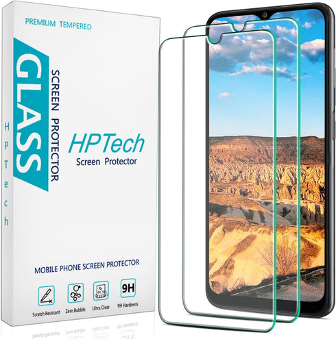 HPTech (2 Pack) Tempered Glass For Samsung Galaxy A32 5G Screen Protector, Easy to Install, Bubble Free, Work with 99% Case Friendly...