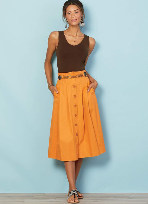 McCall Pattern Company McCall's Women's Knee Length Pleated Skirt, Sizes 14-22 Sewing Pattern...