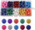 200pcs Round Lava Rock Beads Bulk,Crafts Loose Volcanic Rock Chakra Beads Lava Bead Kit for Making Essential Oil Diffuser Jewelry, Necklaces, Brac...