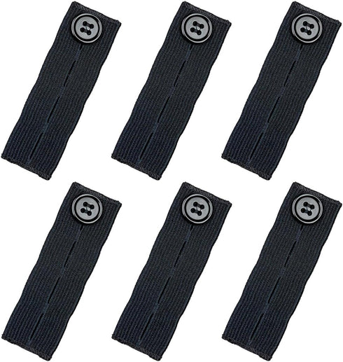 6pcs Elastic Button Extenders for Jeans, Pants Button Extender for Women, Adjustable Pants Waist Extenders, Waistband Expanders for Men, Waistband...