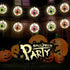 Halloween Eyeball Lantern String Lights, 8.5Ft Spooky Lantern LED Lights with 10 Novelty Eyeball Printed Lanterns for Halloween Hunting Party Outd...