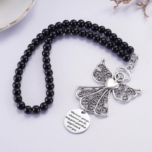 Angel Car Charm, Wherever You Go Whatever You Do May Your Guardian Angel Watch Over You, Rear View Mirror Car Charm, Car Mirror Hanger, New Driver...