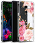Floral Clear Pretty Phone Case for LG G8 ThinQ (2019 Release) for Women Girls,Flower Design Transparent Slim Soft Drop Proof TPU Bumper Cushion Si...