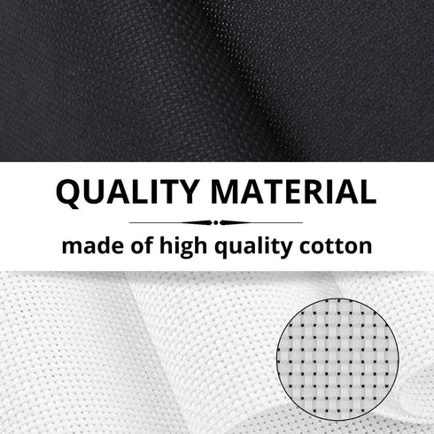 6PCS Aida Cloth 14 Count 3 Pieces Black Cross Stitch Fabric and 3 Pieces White Cross Stitch Fabric Cotton Embroidery Fabric for Needlework 14 Coun...
