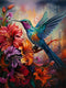 igoodom 5D Hummingbird Diamond Painting Kits for Adults and Beginners, DIY Diamond Art Kits Round Full Drill Gem Painting Art and Crafts for Wall ...