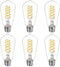 BORT Dimmable LED Edison Bulbs, 6W Equivalent to 60W Vintage Light Bulb, E26 4000K ST58/ST19 LED Bulbs, Antique Flexible Spiral LED Filament Light...