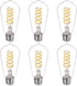 BORT Dimmable LED Edison Bulbs, 6W Equivalent to 60W Vintage Light Bulb, E26 4000K ST58/ST19 LED Bulbs, Antique Flexible Spiral LED Filament Light...