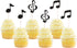 36 Pcs Music Notes Cupcake Toppers for Music Themed Party Decorations Glitter Musical Symbols Cupcake Picks for Baby Shower Birthday Party Supplie...