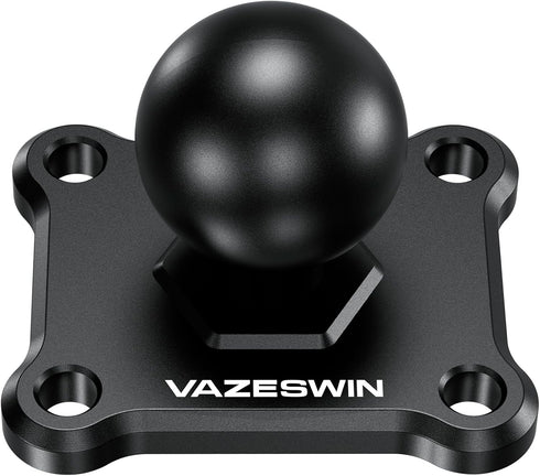 1" Ball Mount with Aluminum Alloy Square Plate, Universal Electronic Device Mounting Base with AMPS Holes for Garmin, Lowrance, Humminbird, for RA...