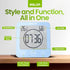 BALDR Digital Shower Clock - Blue - Water-Resistant Shower Countdown Timer with Temperature and Humidity, Digital Clock for Shower, Bathroom Clock...