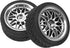 OD 2.55" Rubber Tires & Plastic Wheel Rims 12mm Hex Hub Compatible with HSP Tamiya HPI Kyosho Redcat ExceedRC 1/10 On-Road Touring Car,WLtoys 1/14...
