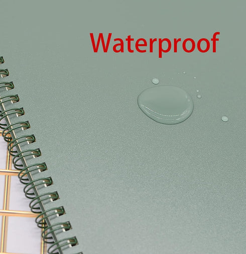 Yansanido Spiral Notebook, 4 Pcs 4 Color A5 Thick Plastic Hardcover 7mm College Ruled Paper 80 Sheets (160 Pages) Journal for School and Office Su...