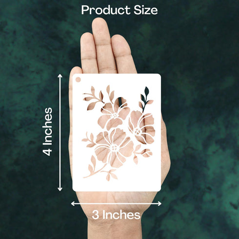 CrafTreat 36 Pieces Flower Stencils for Painting (3x4), DIY Stencils for Painting on Wood, reusable Floral Stencil, Elegant Flower Drawing Stencil...