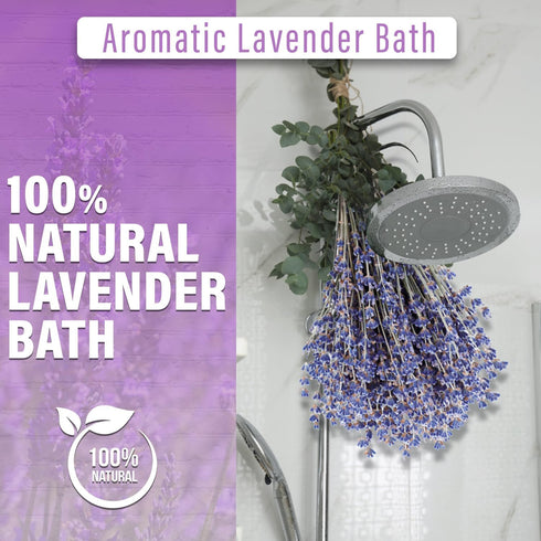 MAQ's Dried Lavender Bundles - 100% Natural Dried Lavender Flowers with 300 Stems (16-17 Inches) for Home Fragrance, Weddings & Party Decoration |...