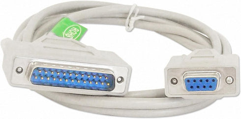 6 Foot DB9 Female / DB25 Male Serial Port Cable RS232...