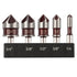 Rocaris 5 Pack Countersink Drill Bit Set for Wood and Metal, 1/4” Hex Shank, M2 High Speed Steel, 1/4'' 3/8'' 1/2'' 5/8'' 3/4'', Precision Design ...