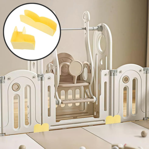 SOLUSTRE 2pcs Playpen Stabilizer Playpen Accessories Replacement Anti Slip and Anti Collapse Safety Baffle Yellow...