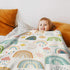 Boho Rainbow Throw Blanket for Girls, Rainbow Blanket Throw Baby Girl Crib, Soft Cozy Flannel Rainbow Blanket Kids, Fluffy Fleece Bohemian Rainbow...