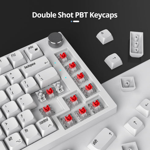 Guffercty kred 128 Keys XDA Profile Minimalist White Keycaps 75 Percent Dye-sub PBT Keyboard Caps with ISO Keys for MAC 60% 65% 75% 96% Mechanical...