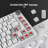 Guffercty kred 128 Keys XDA Profile Minimalist White Keycaps 75 Percent Dye-sub PBT Keyboard Caps with ISO Keys for MAC 60% 65% 75% 96% Mechanical...