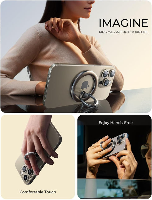 LISEN for Magsafe Phone Grip Holder Magnetic Phone Ring, Rotatable Phone Ring Holder Stand Finger Holder for iPhone 15 Pro Max Plus iPhone14 13 12...