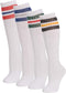 Mens Classic Three Stripe Sports Tube Socks Size 13-15 (4-Pairs)...