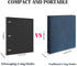 Telescoping 3 Ring Binder, Portable Plastic Binder with Telescoping Spine, 3 Ring Binder with Foldable Front Cover Holds 8.5" x 11" Paper for Scho...