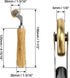 QWORK Brass Seam Roller, Roofing and Vinyl Flooring Detail Roller, with Wood Handle...