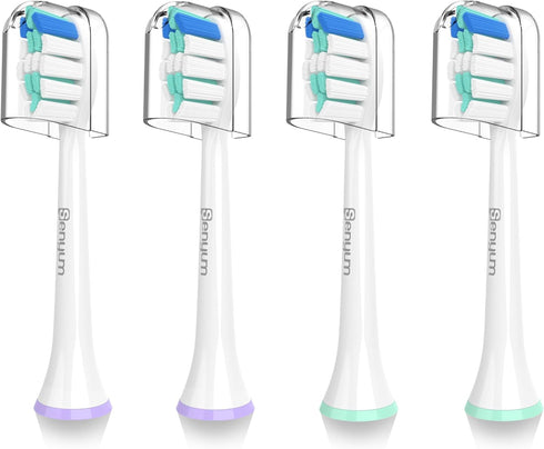 Senyum Toothbrush Replacement Heads for Philips Sonicare Replacement Heads Compatible with Sonicare Replacement Heads, 4 Pack...