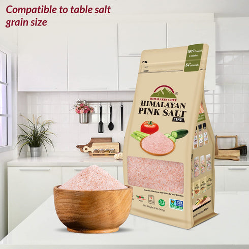 Himalayan Chef Pink Salt Fine, 2 Pounds (Pack of 1)...