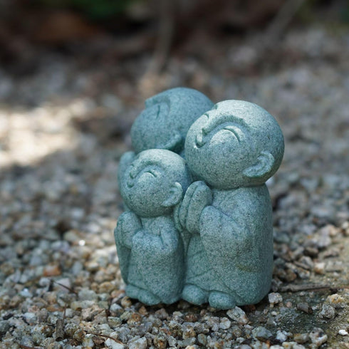 OwMell 3 Japanese Jizo Statue Stone Japanese Buddha Jizo Monk Statue Figurine Memorial Statue Aquarium Decoration Garden Outdoor Ornament 3" - Pra...