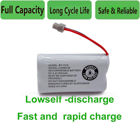 BT1015 BT1007 Cordless Phone Battery Comptible for Uniden DCX150 DECT1500 D1484 BT-1007 BT-1015 BT-904 BBTY0460001 BBTY0510001 Telephones(3 Pack)...