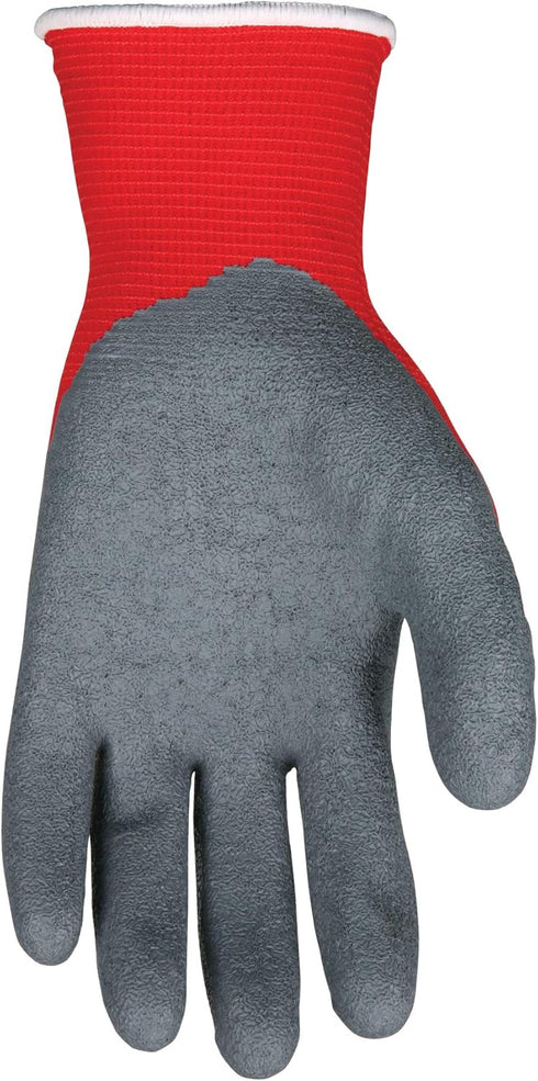 MCR Safety Gloves N9680XXL Ninja Flex Nylon Shell Work Gloves with Latex Dip Palm & Fingertips, Gray/Red, 2X-Large, 1-Pair...