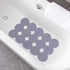Patented Non Slip Bathtub Mat Shower Mat Bath Mat Tub Mats with Strong Suction Cups Soft Natural Rubber Bath Mat for Inside The tub (Circle-Grey, ...