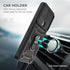for TCL 30 XE 5G Phone Case(Not Fit TCL 30 XL), with Slide Camera Cover and 2pcs HD Screen Protector, 360° Rotation Ring Kickstand [Military Grade...