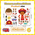24 Sheets Firefighter Stickers for Kids, Make-a-face Fireman Stickers Sheets, Fireman Themed Sticker Party Favor Supplies Craft School Fire Educat...