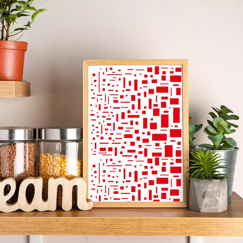 Cubist Stencils for Crafts Reusable 6 X 6 Inch Texture Mixed Media Burlap Art Painting on Wood Wall Canvas Brick Layered Pattern Paint Art Stencil...