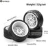 1/10 RC On Road Tires and Plastic Rally Wheels 12mm Hex Drift Tyres for 1:10 Scale Racing Touring Street Car Tamiya TT01 TT02 XV01 TA06 A959 14400...