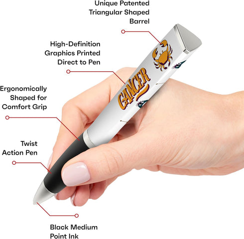 Zodiac Sign Ballpoint Pen (1 Pen, 3-Sided) Zodiac Gifts, Horoscope Gifts, Cool Pens, Zodiac Decor, Pretty Pens - Fancy Pens, Great Astrology Gifts...