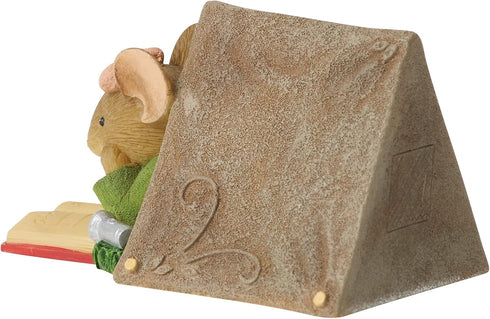 Enesco Tails with Heart Happy Camper Ghost Story Mouse Miniature Figurine, 1.54 Inch, Multicolor...